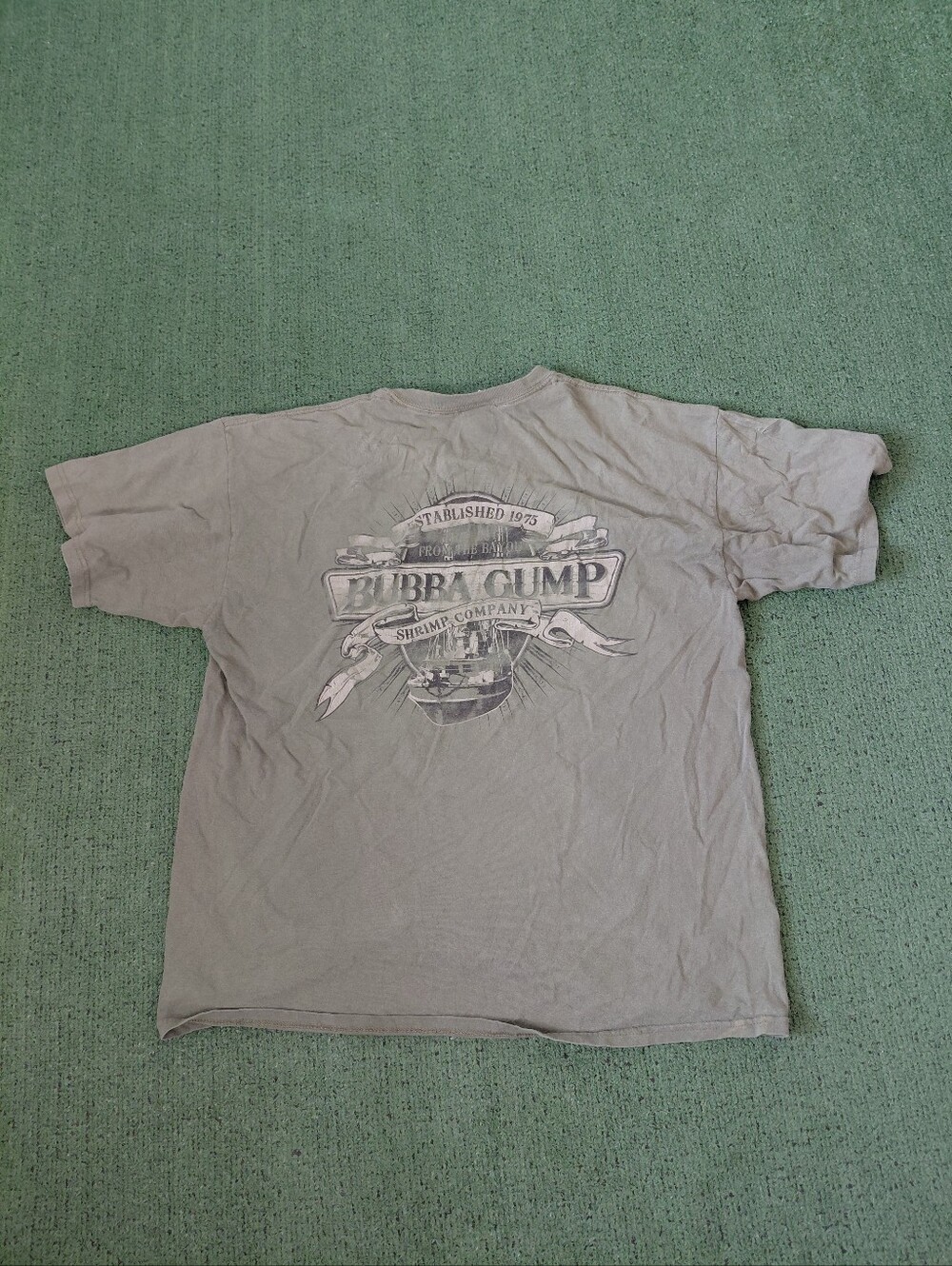 Bubba Gump Shrimp Company San Francisco Forest Gump Movie Green T Shirt Sz XL
